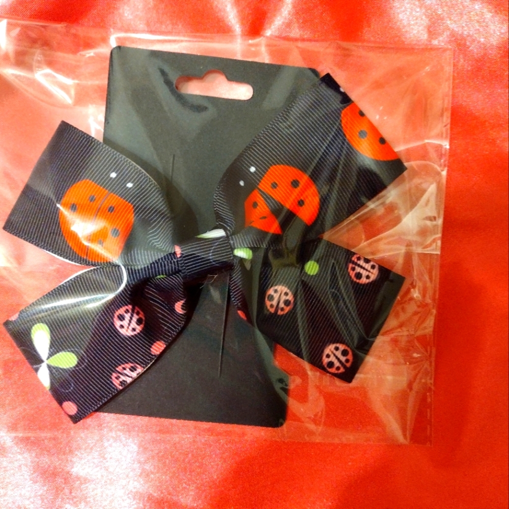 Cute ladybug hair bow